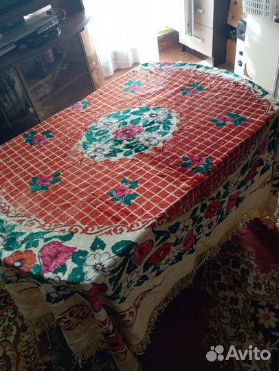 Занавески шторы и скатерть СССР плюш