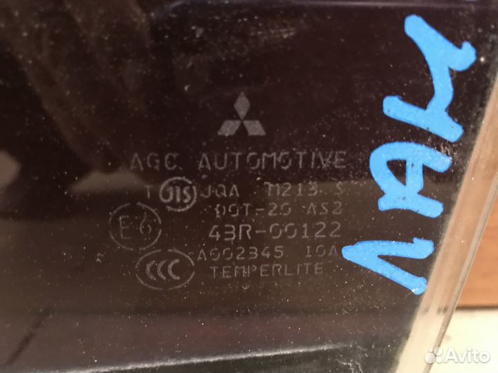 Lancer X Стекло двери заднее левое б/у