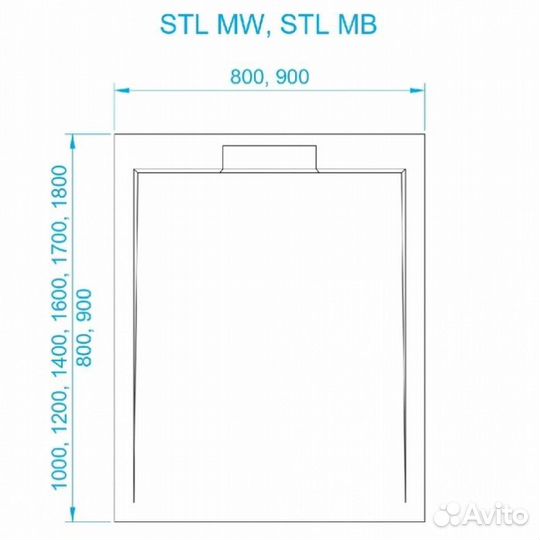 Душевой поддон RGW STL-109MB 100x90