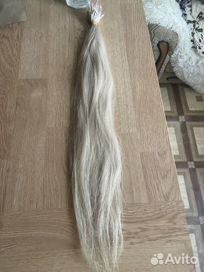 Волосы для наращивания 60 см блонд