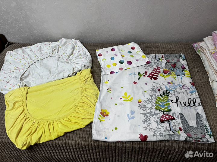 Белье постельное+ подушка, одеяло