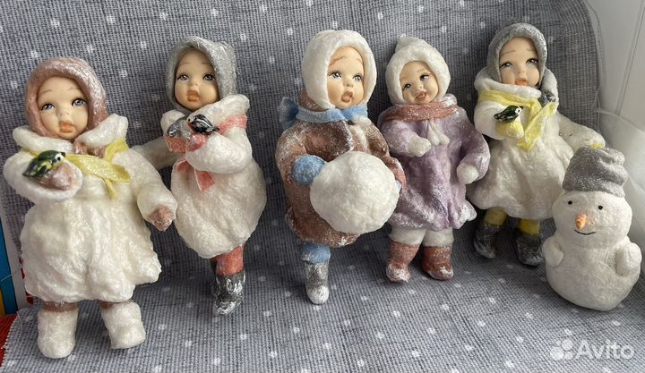 Ватная игрушка на елку,куклы,ретро,ручная работа