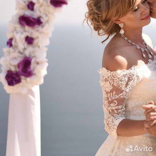 Свадебное колье и серьги