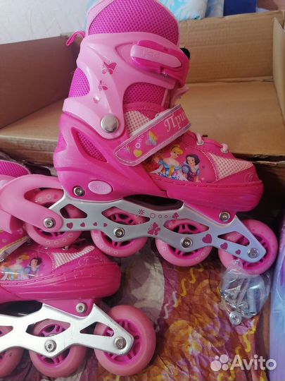 Ролики раздвижные р. 34-37+ защита