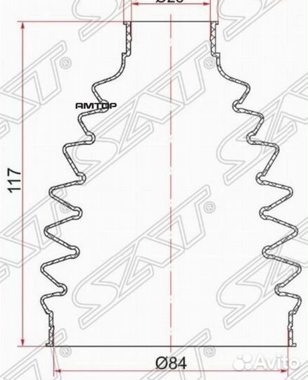 SAT TC-130 Пыльник наружный шруса mitsubishi L200