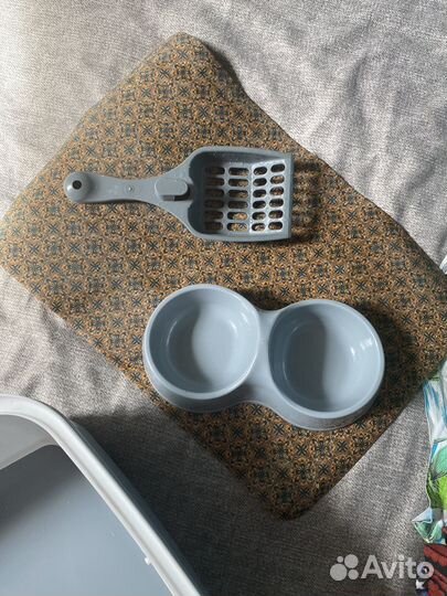 Кошачий лоток закрытый миска