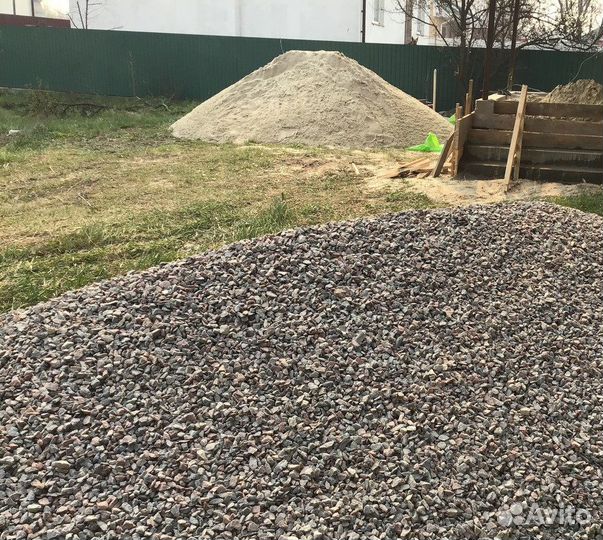 Щебень, Песок