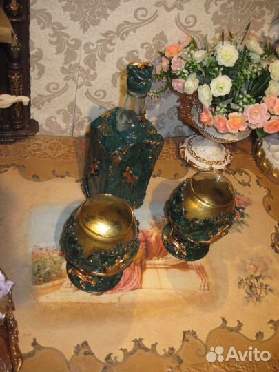 Набор для коньяка. Коньячные бокалы, графин