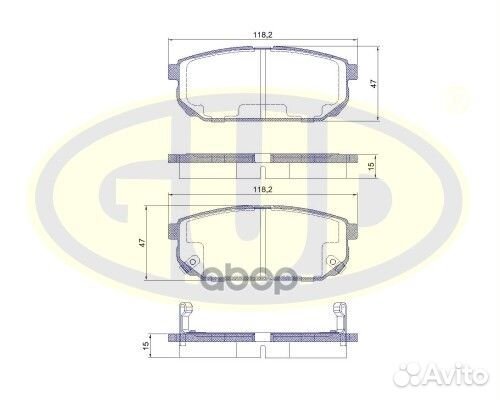 Колодки тормозные дисковые перед GBP104202