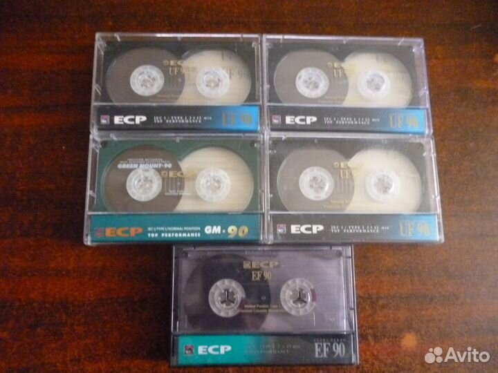 Аудиокассеты ECP 90 б/у 5шт