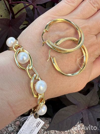 Серьги серебро 925, серебряный браслет 925