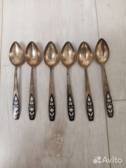 Набор чайных ложек Мельхиор СССР