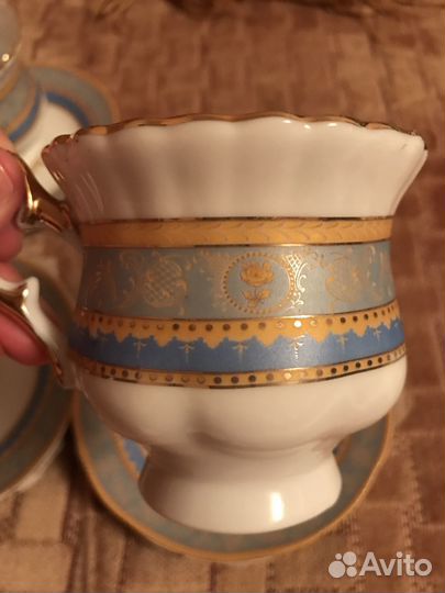 Сервиз чайный 5 персон Фарфор/ Позолота