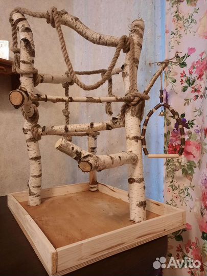 Игровой стенд для попугая на заказ