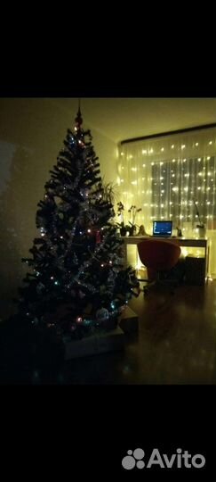 Гирлянда-штора новая 3х2 метра с пультом + удл-ль