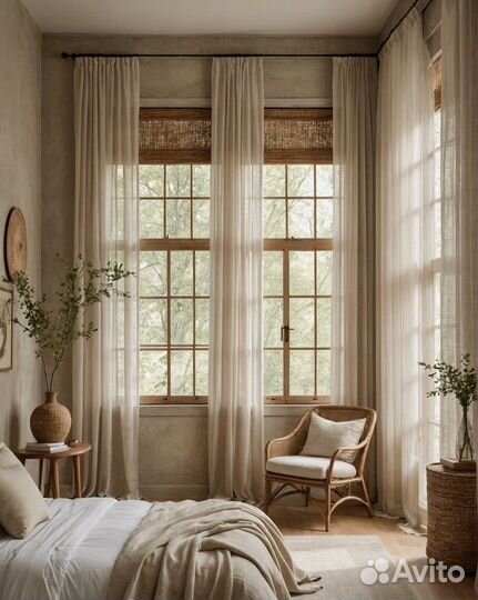 Шторы Натуральный лен