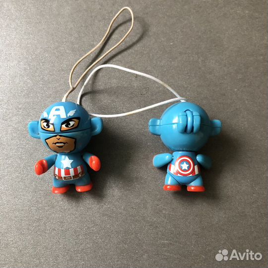 Брелки Супергерои Marvel Киндер-сюрприз,7 шт