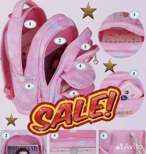 Школьный рюкзак портфель для девочек