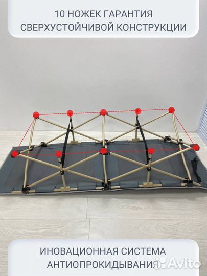 Раскладушка туристическая походная складная