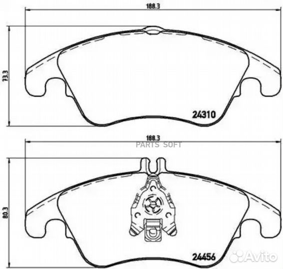 Brembo P50069 Колодки тормозные дисковые передн. m