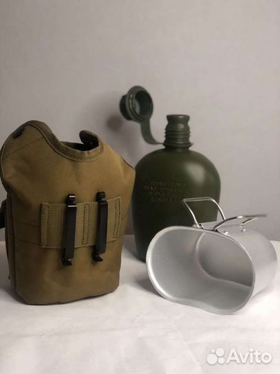 Фляжка тактическая с котелком