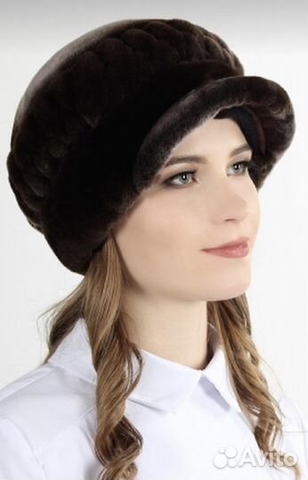 Шляпа кепка женская из натурального мутона