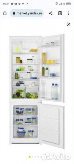 Встраиваемый холодильник zanussi Италия новый