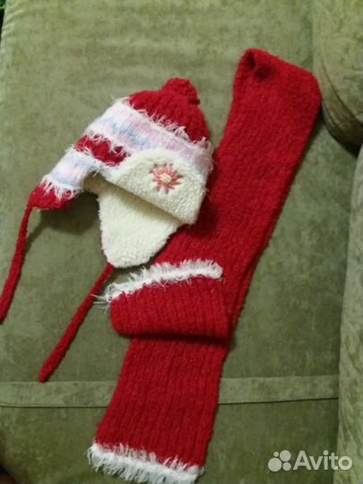 Шапка и шарф зимние