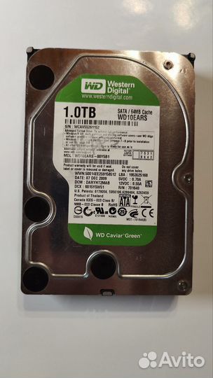 Жесткий диск Western Digital WD10ears 1Tb HDD