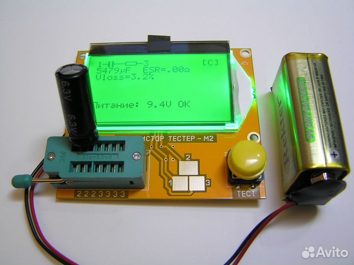 Транзистор Тестер М2, русский, на atmega328P