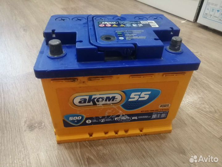 Аккумулятор автомобильный аком 55 500А