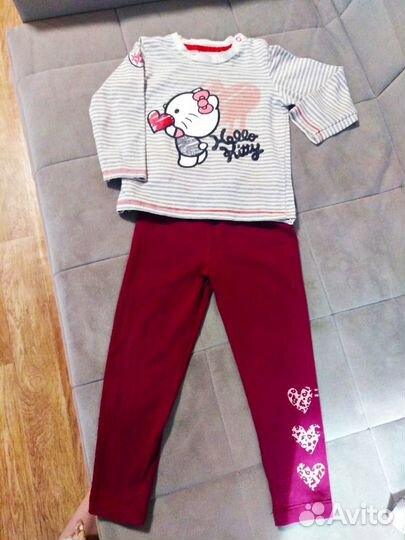 Комплект футболка Hello Kitty,р.86+ 2 лосин