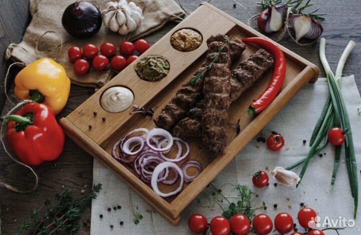 Сервировочная доска для мяса и шашлыка