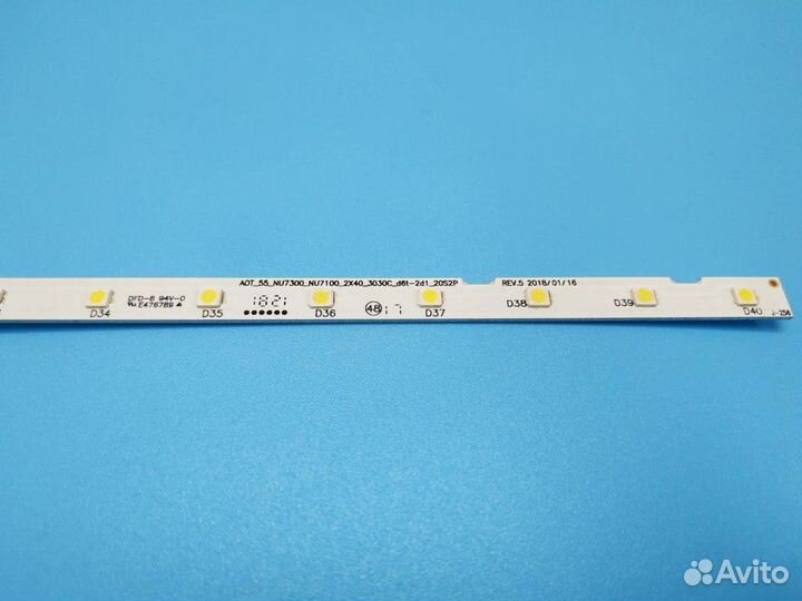 Samsung AOT 55NU7300 NU7100 / BN61-15485A 2X40LED