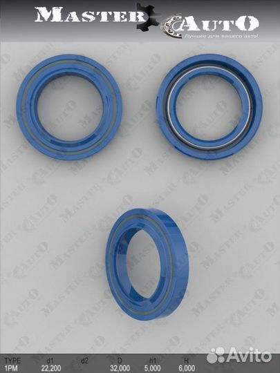 Сальник 22,00/32,00*5,00/5,50 тип 1PM