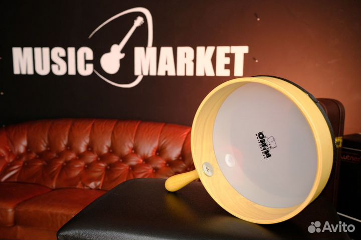 Бубен с ручкой + Палочки