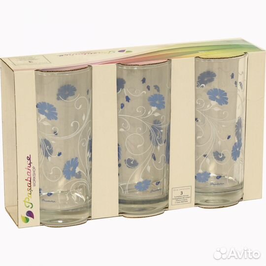 Serenade blue Набор 3-х стак. выс.290мл (Бор) Pas