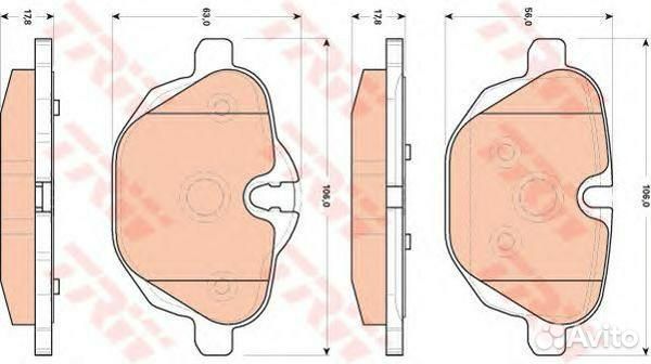 Колодки задние BMW 5 F10/ X3 F25/ Z4 E89 GDB1840