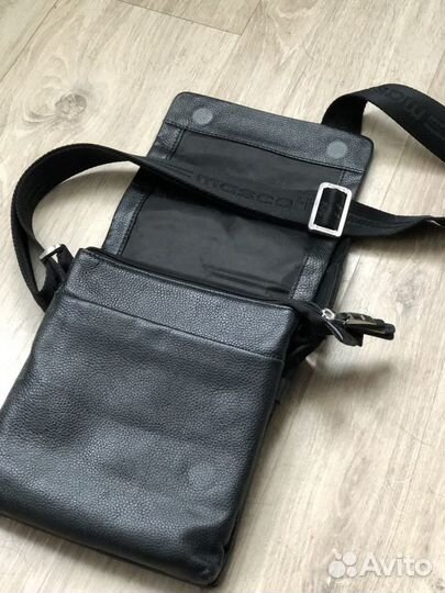 Мужская кожаная сумка через плечо moscotte