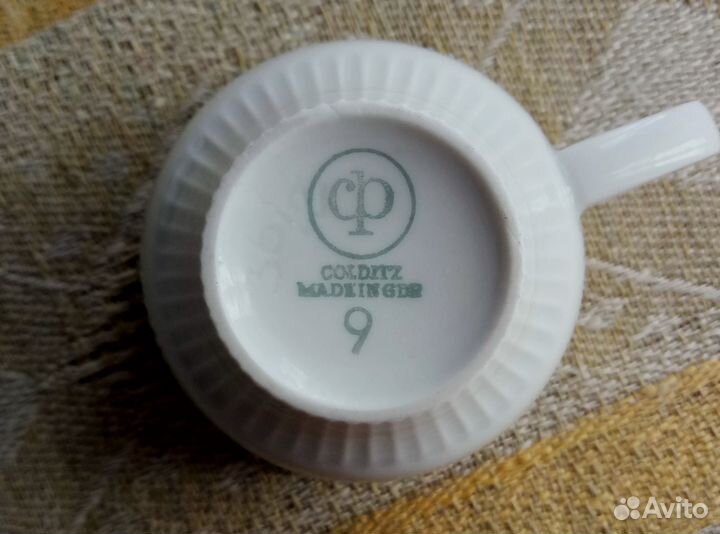 Антикварный кофейный сервиз Colditz GDR