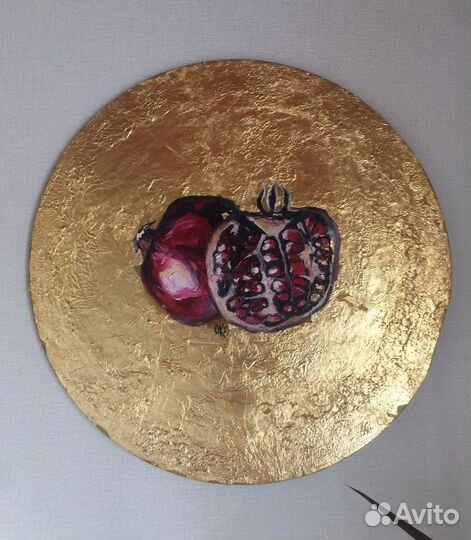 Картина маслом гранаты