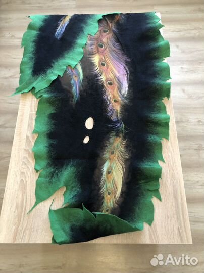 Валяный палантин, туника валяная