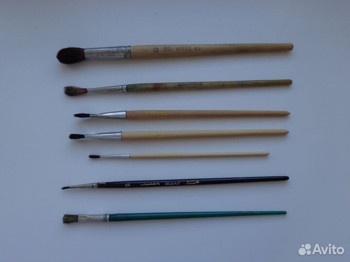 Кисти художественные б/у набор