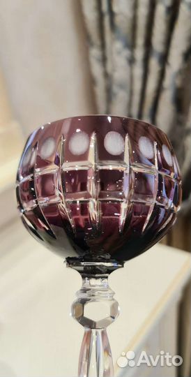 Фужеры хрустальные цветные Германия