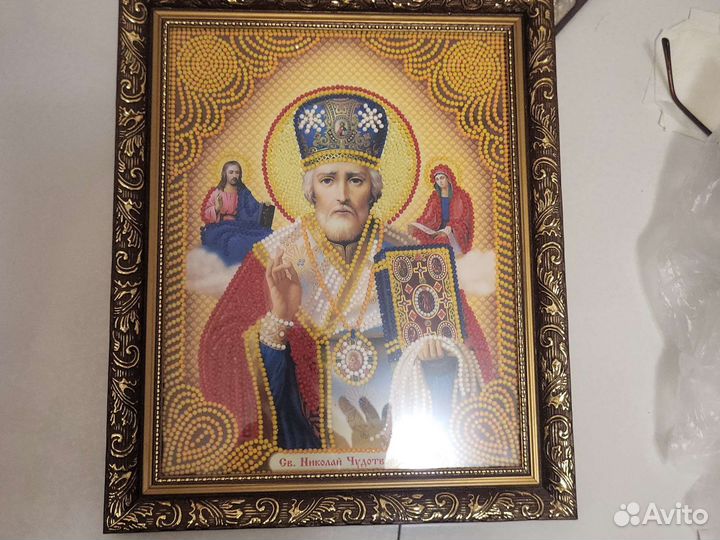 Икона стразами сделана с любовью