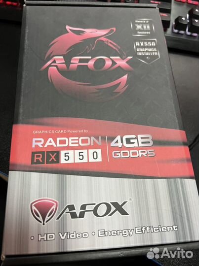 Afox AMD Radeon RX 550 4GB гарантия чек New