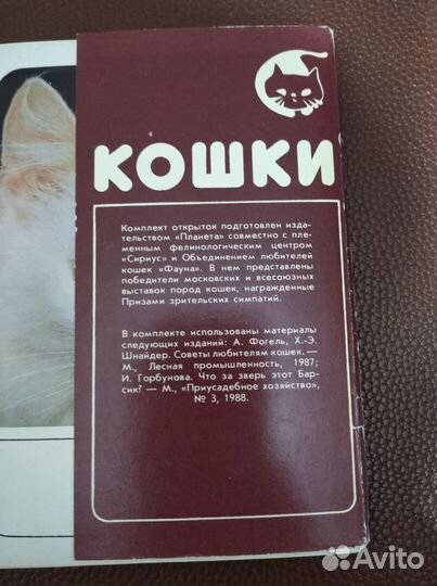 Набор открыток Кошки пр. СССР