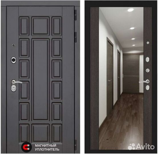 Входная дверь зеркалом