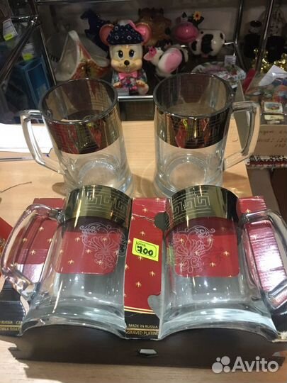 Пара пивных кружек (гусь хрустальный)