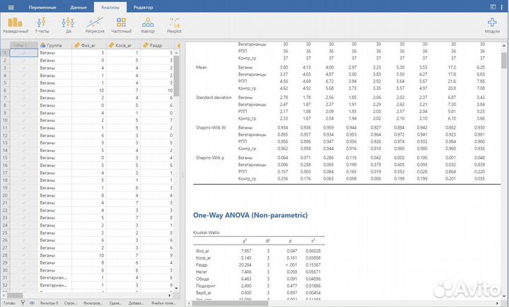 Мат. статистика для психологов Jamovi/spss